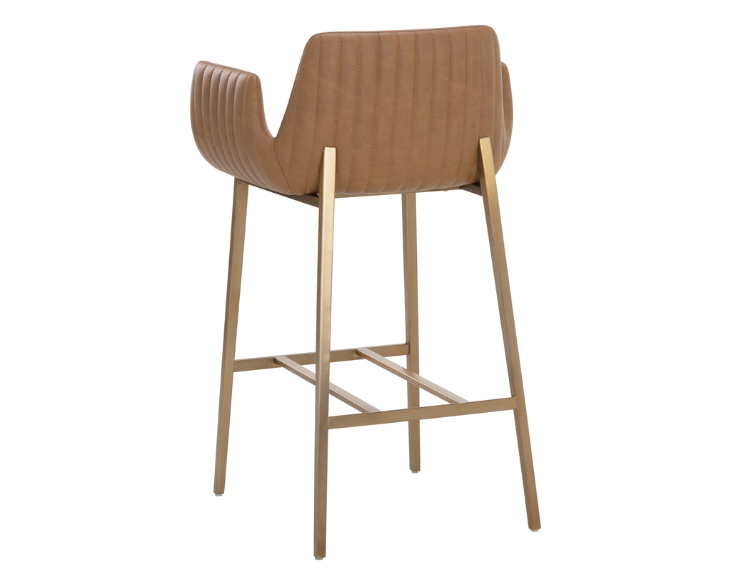 Lucano Barstool - Milliken Cognac | Sunpan Furniture - 111123