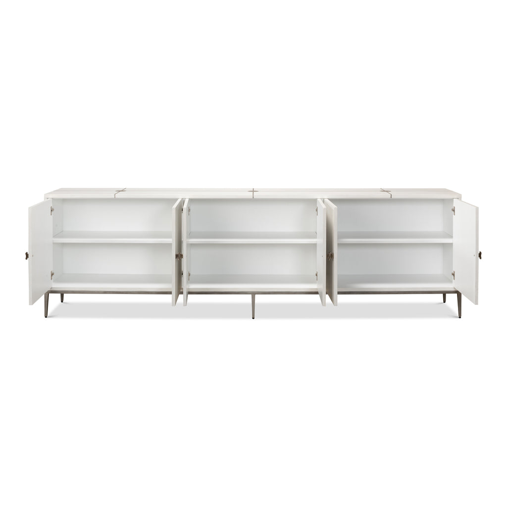 Barton Cabinet Working White | Sarreid - 58-34-5