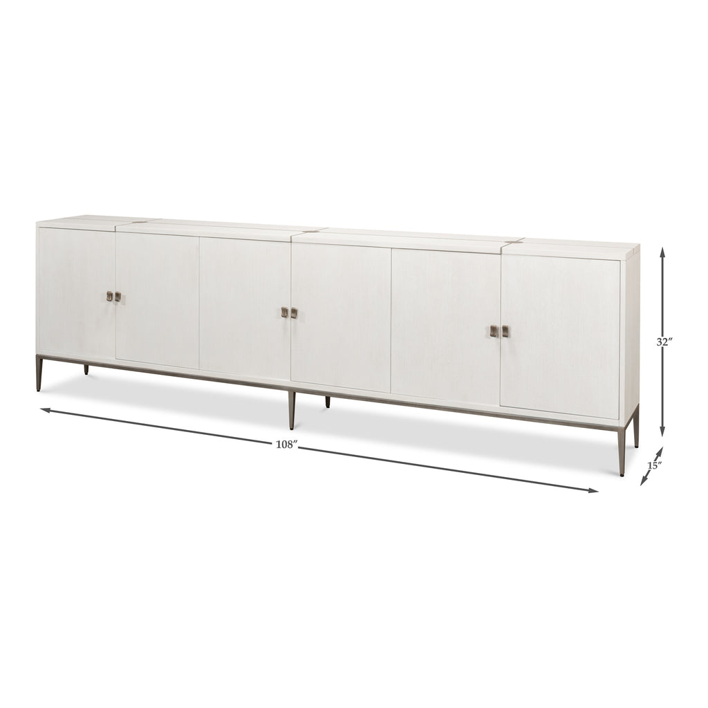 Barton Cabinet Working White | Sarreid - 58-34-5