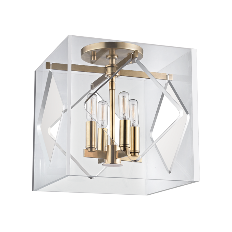 Travis Semi Flush | Hudson Valley Lighting - 5912F-AGB