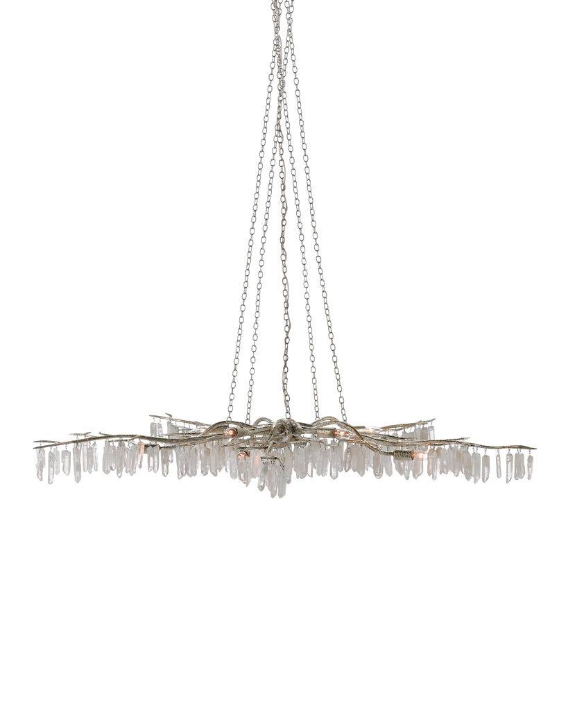 Currey & Co Forest Light Silver Chandelier | 9000-0368