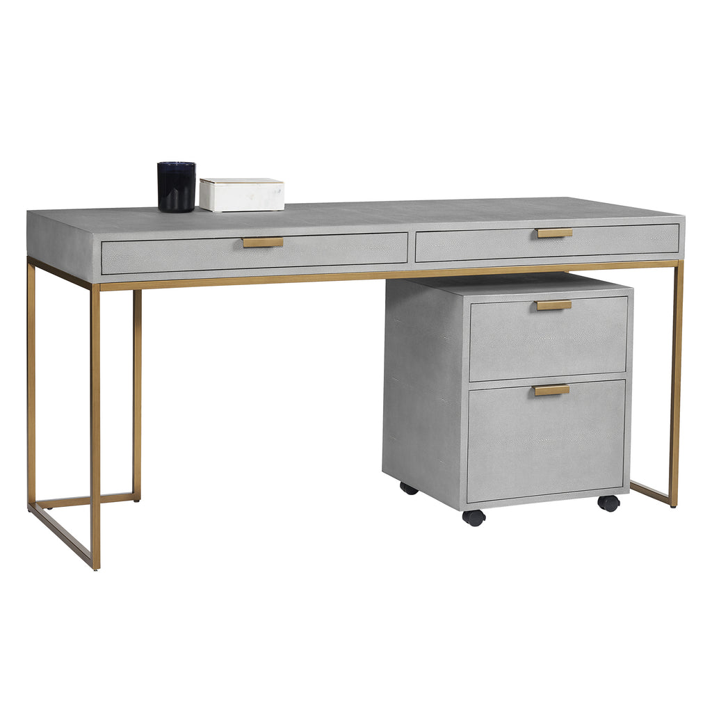 Jiro File Cabinet - Grey Shagreen | Sunpan Furniture - 105444