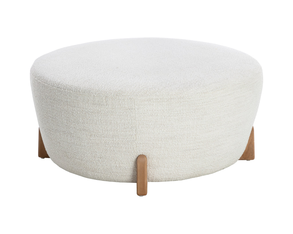 Cyan Ottoman - Natural - Merino Pearl | Sunpan Furniture - 109904