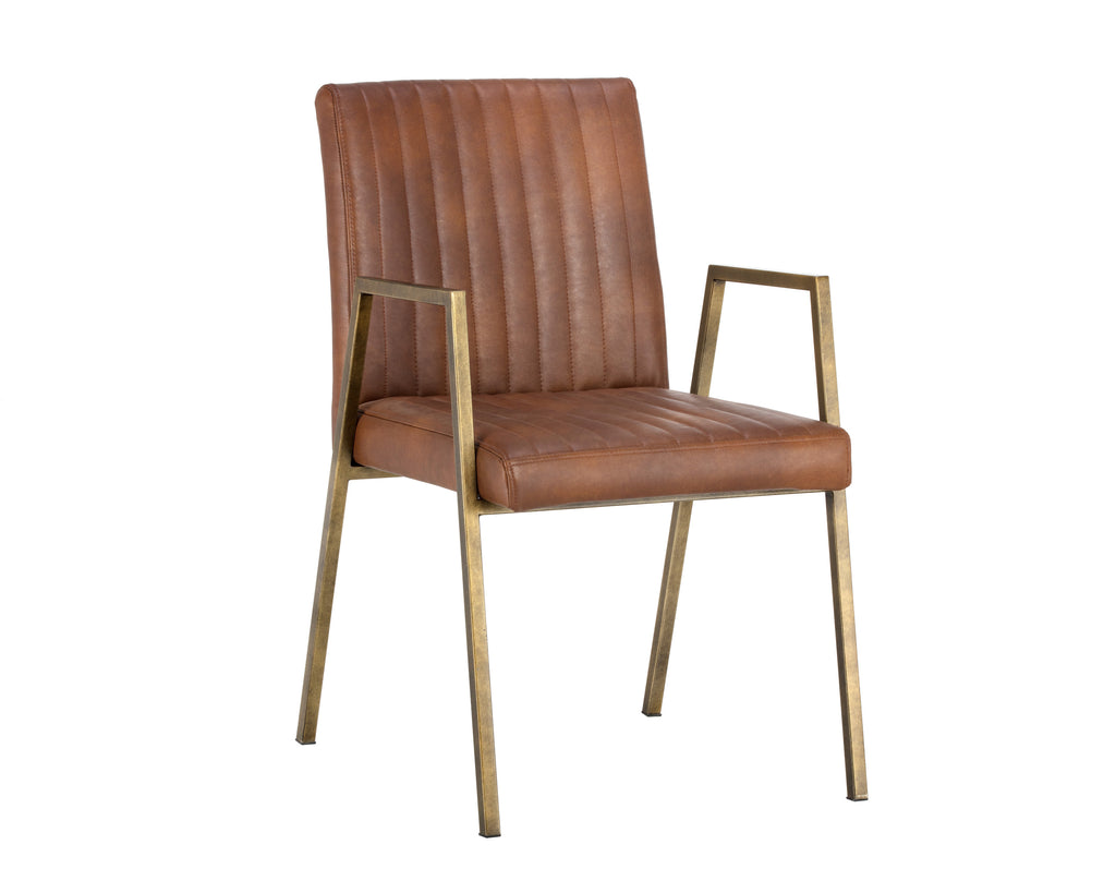 Homer Dining Armchair - Bravo Cognac | Sunpan Furniture - 104693