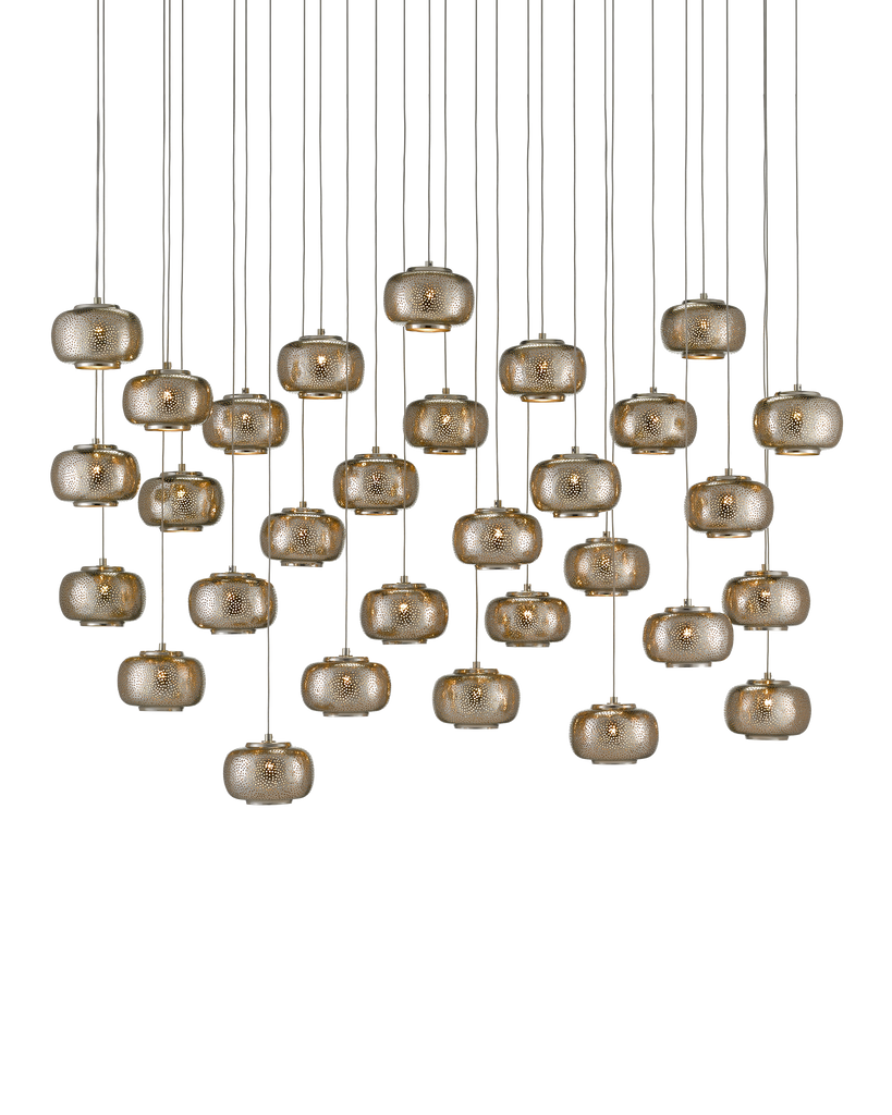 Currey & Co Pepper 30-Light Linear Multi-Drop Pendant | 9000-0693