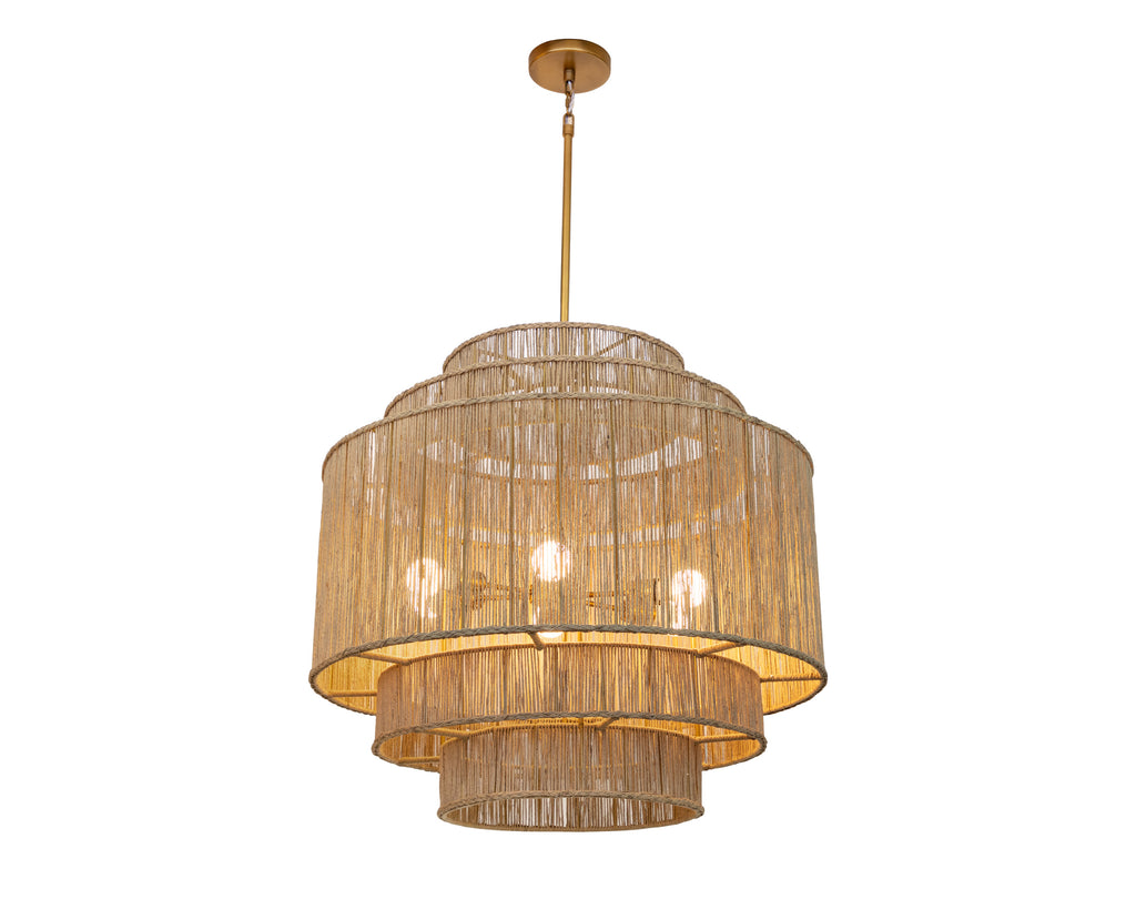 Alyssa Chandelier - Natural Jute | Sunpan Furniture - 111704