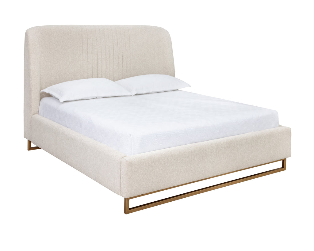 Nevin Bed - King - Dove Cream | Sunpan Furniture - 108149