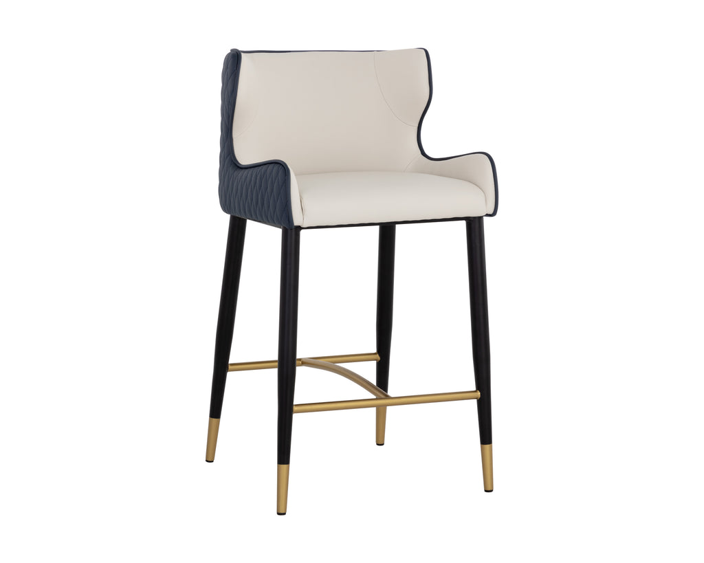 Gianni Counter Stool - Dillon Cream / Dillon Thunder | Sunpan Furniture - 108950