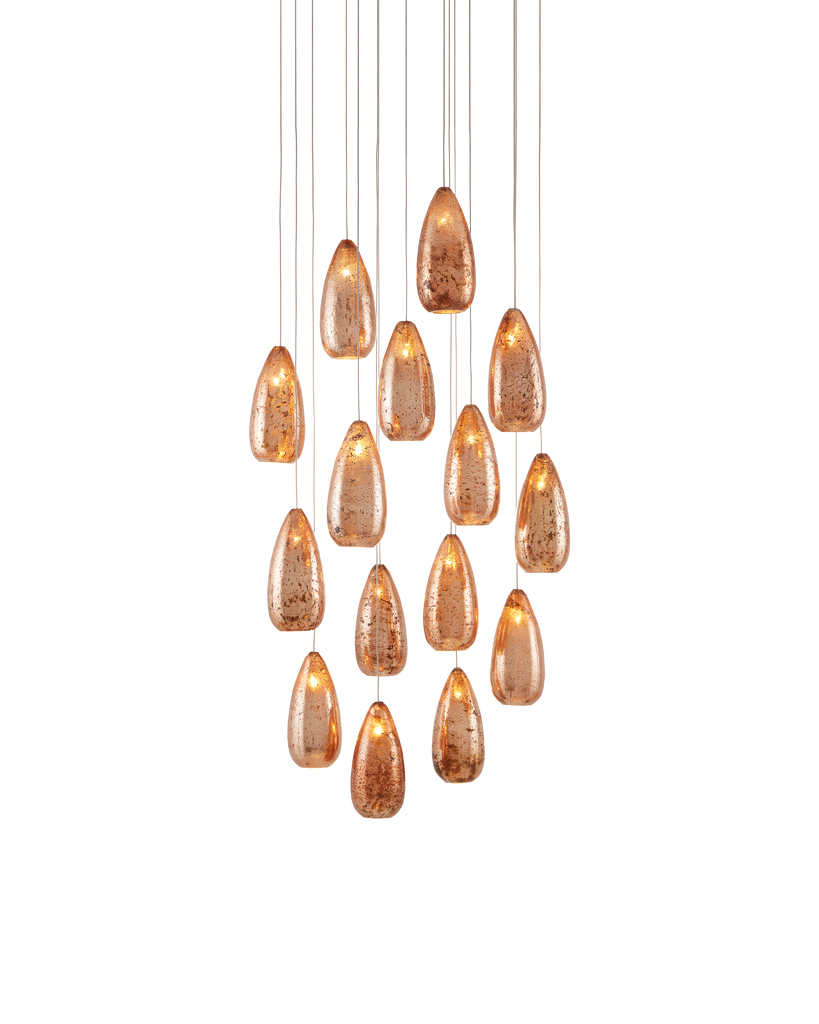 Currey & Co Rame 15-Light Round Multi-Drop Pendant | 9000-0905