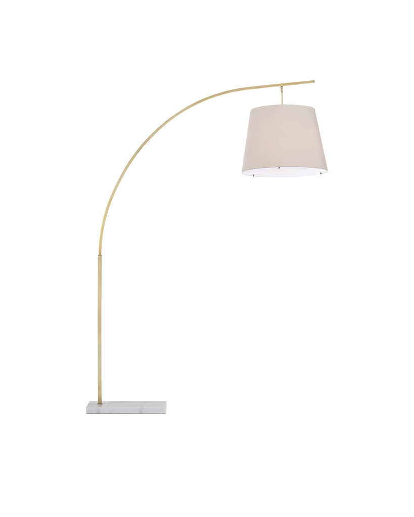 Currey & Co Cloister Large Brass Floor Lamp | 8000-0125