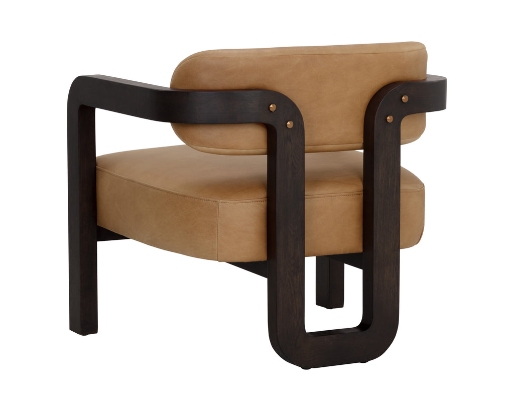 Madrone Lounge Chair - Brown - Ludlow Sesame Leather | Sunpan Furniture - 111585