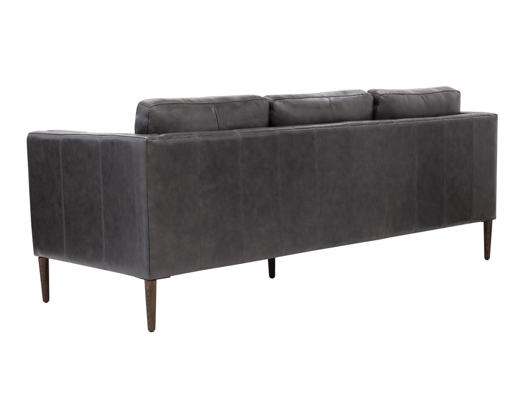 Richmond Sofa - Brentwood Charcoal Leather | Sunpan Furniture - 110576