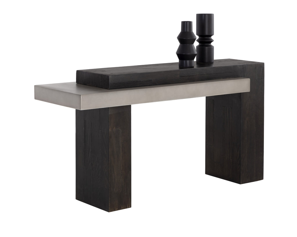 Herriot Console Table - Dark Brown / Grey | Sunpan Furniture - 108549