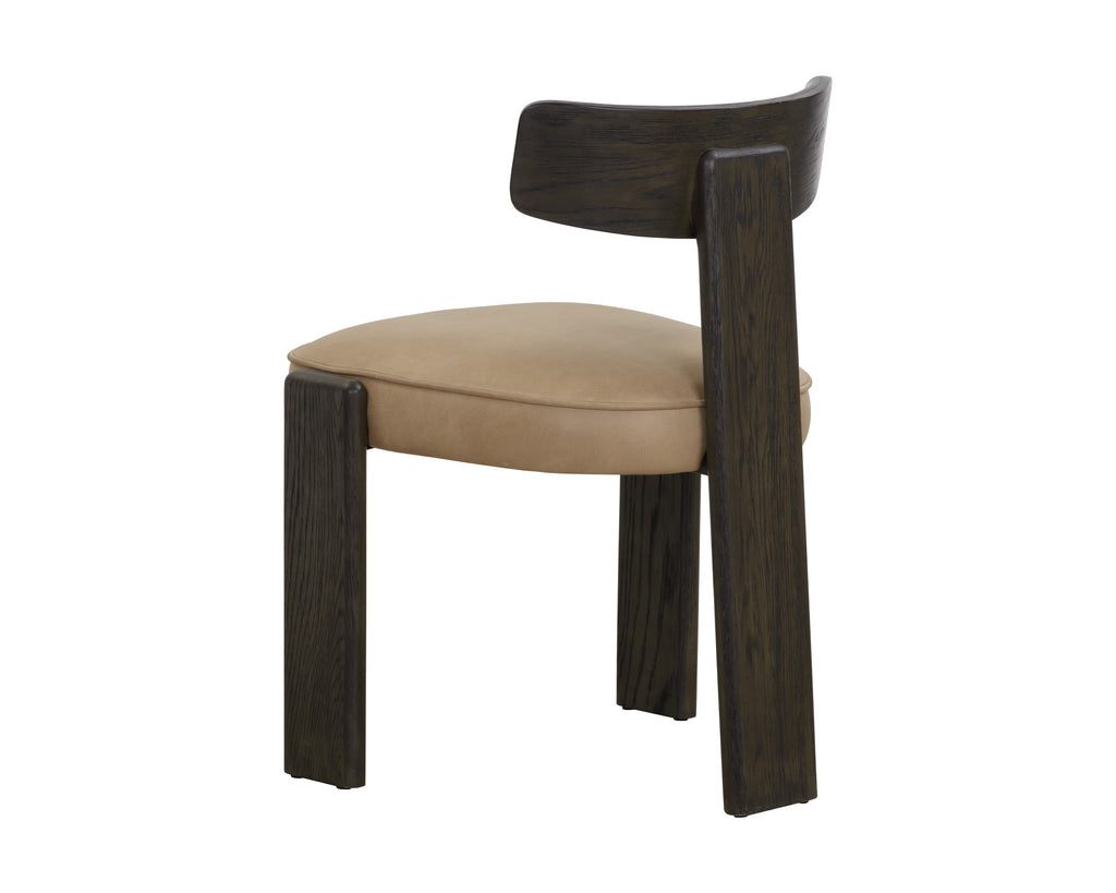 Horton Dining Chair - Dark Brown - Sahara Sand Leather | Sunpan Furniture - 111316