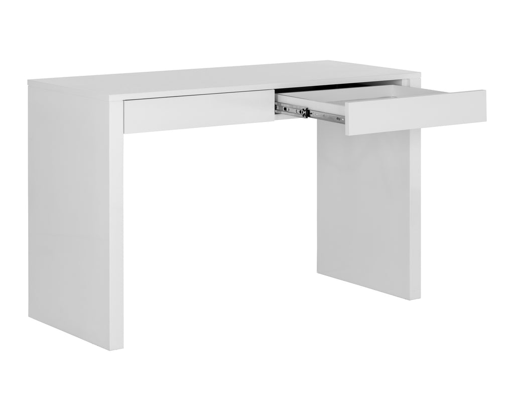 Dutad Desk - High Gloss White | Sunpan Furniture - 106901