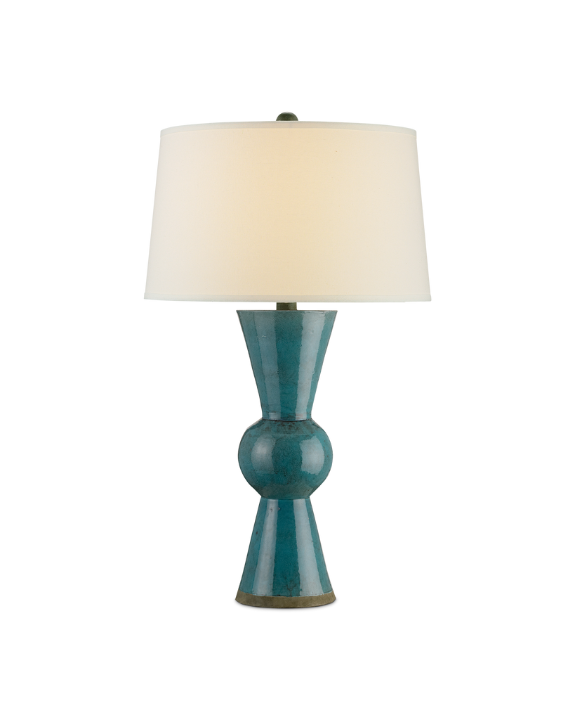 Currey & Co Upbeat Teal Table Lamp | 6896