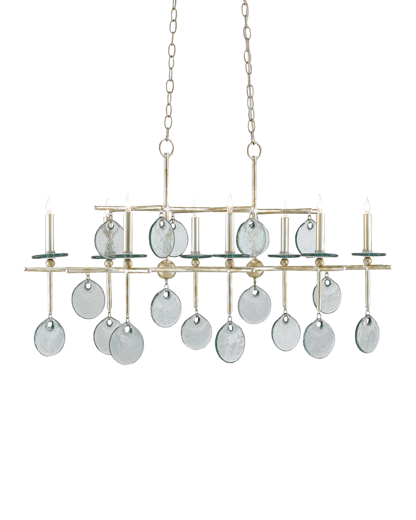 Currey & Co Sethos Silver Rectangular Chandelier | 9000-0060