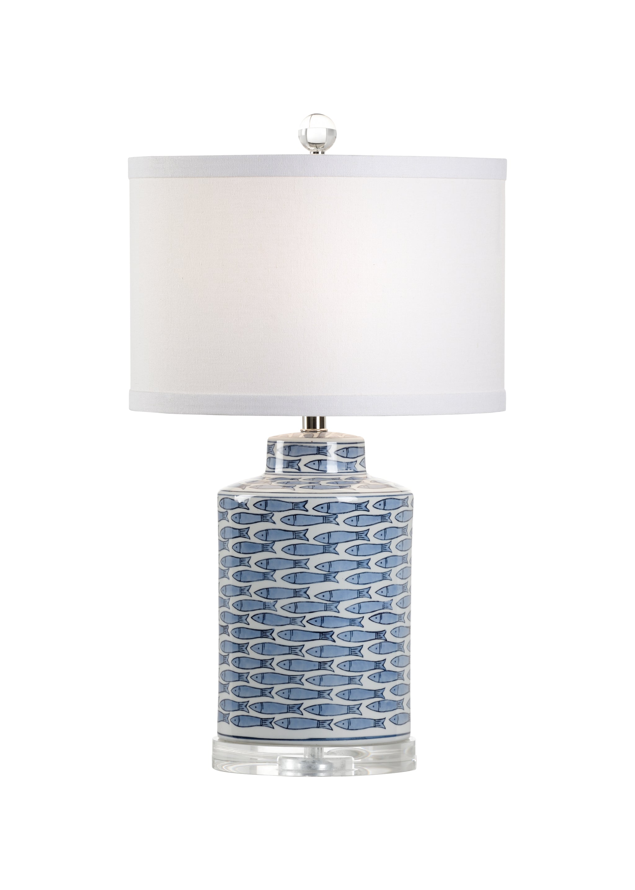 Blue fish table lamp sales