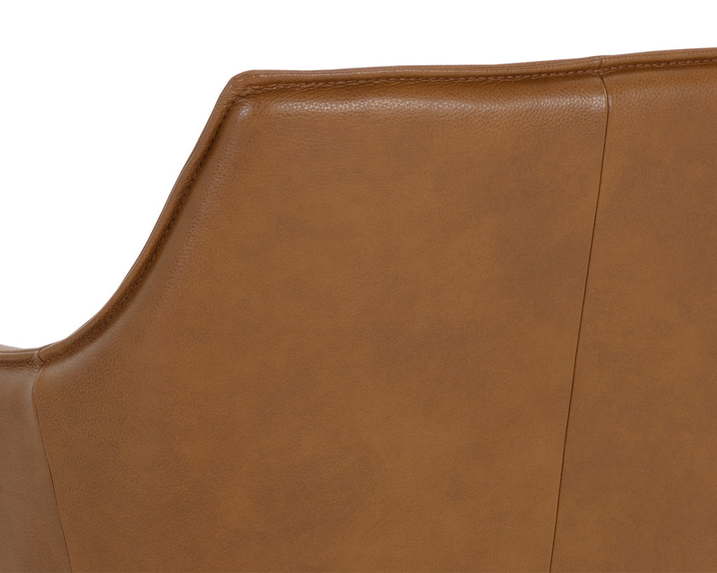 Crosby Swivel Lounge Chair - Missouri Cognac Leather | Sunpan Furniture - 111086