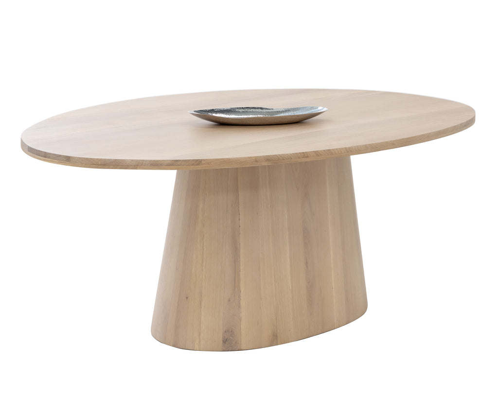 Elina Dining Table - Oval - Light Oak - 84" | Sunpan Furniture - 111024