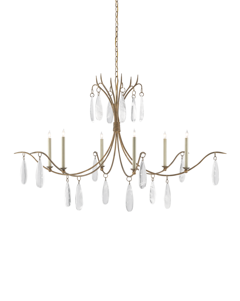 Currey & Co Marshallia Large Gold Chandelier | 9000-0545