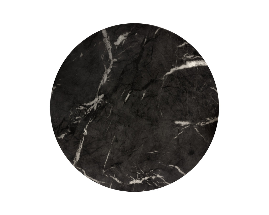 Lucida End Table - Marble Look - Black | Sunpan Furniture - 105011