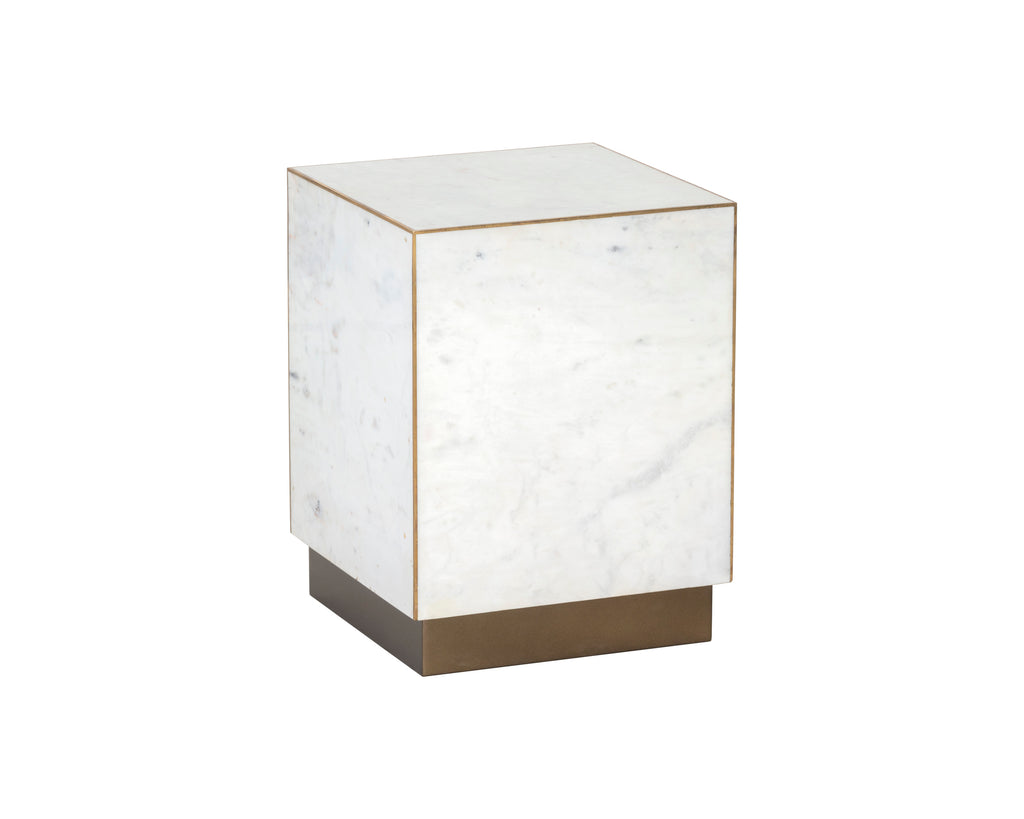 Daines End Table - White Marble | Sunpan Furniture - 107023