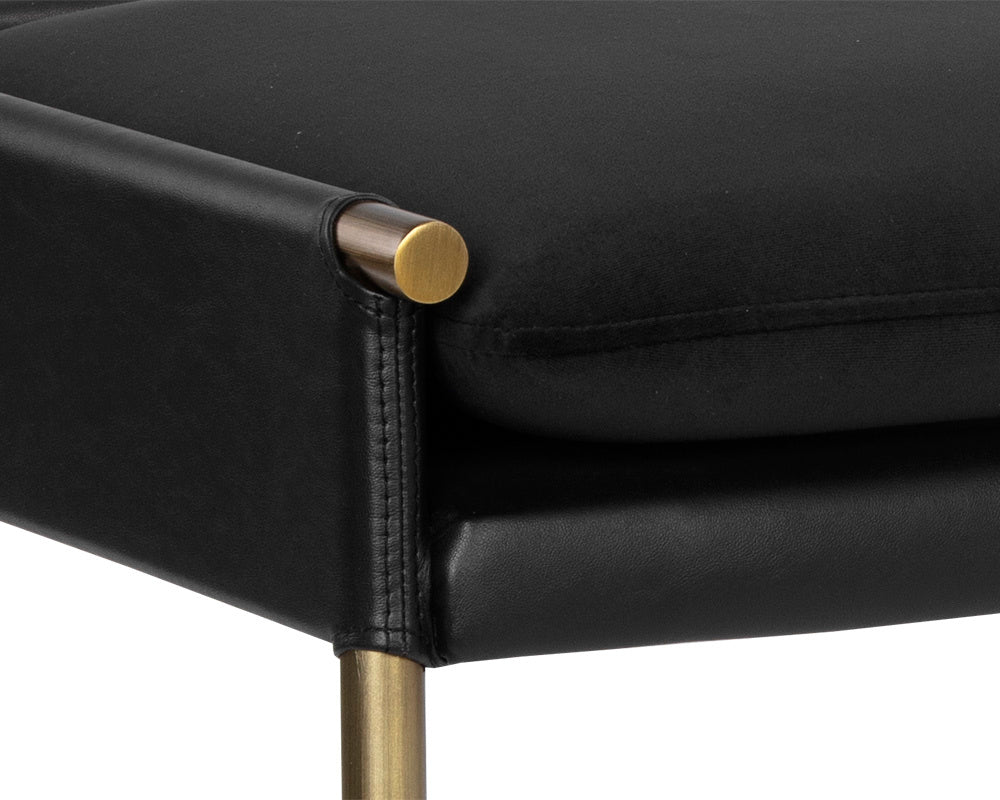 Bellevue Bench - Abbington Black / Bravo Black | Sunpan Furniture - 106185