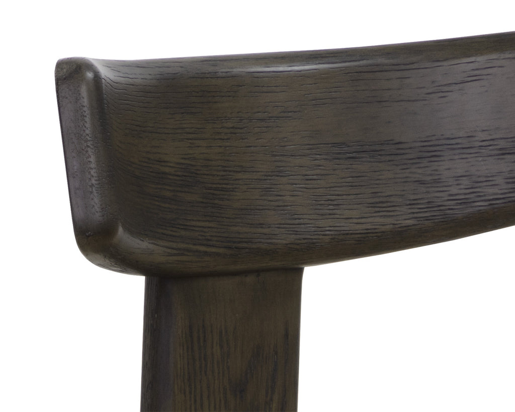 Horton Dining Chair - Dark Brown - Sahara Sand Leather | Sunpan Furniture - 111316