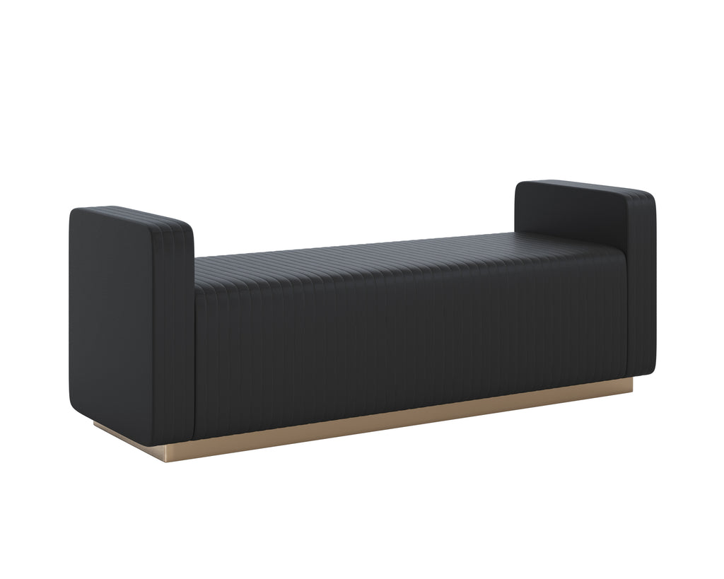 Odette Bench - Maven Black | Sunpan Furniture - 110747