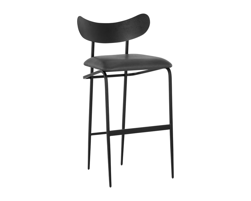 Gibbons Barstool - Black - Bravo Portabella | Sunpan Furniture - 107063