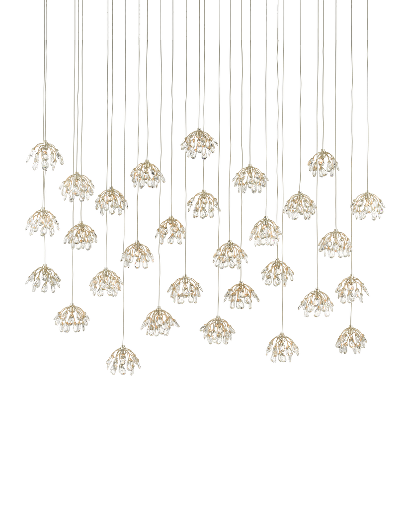 Currey & Co Crystal Bud 30-Light Linear Multi-Drop Pendant | 9000-0672