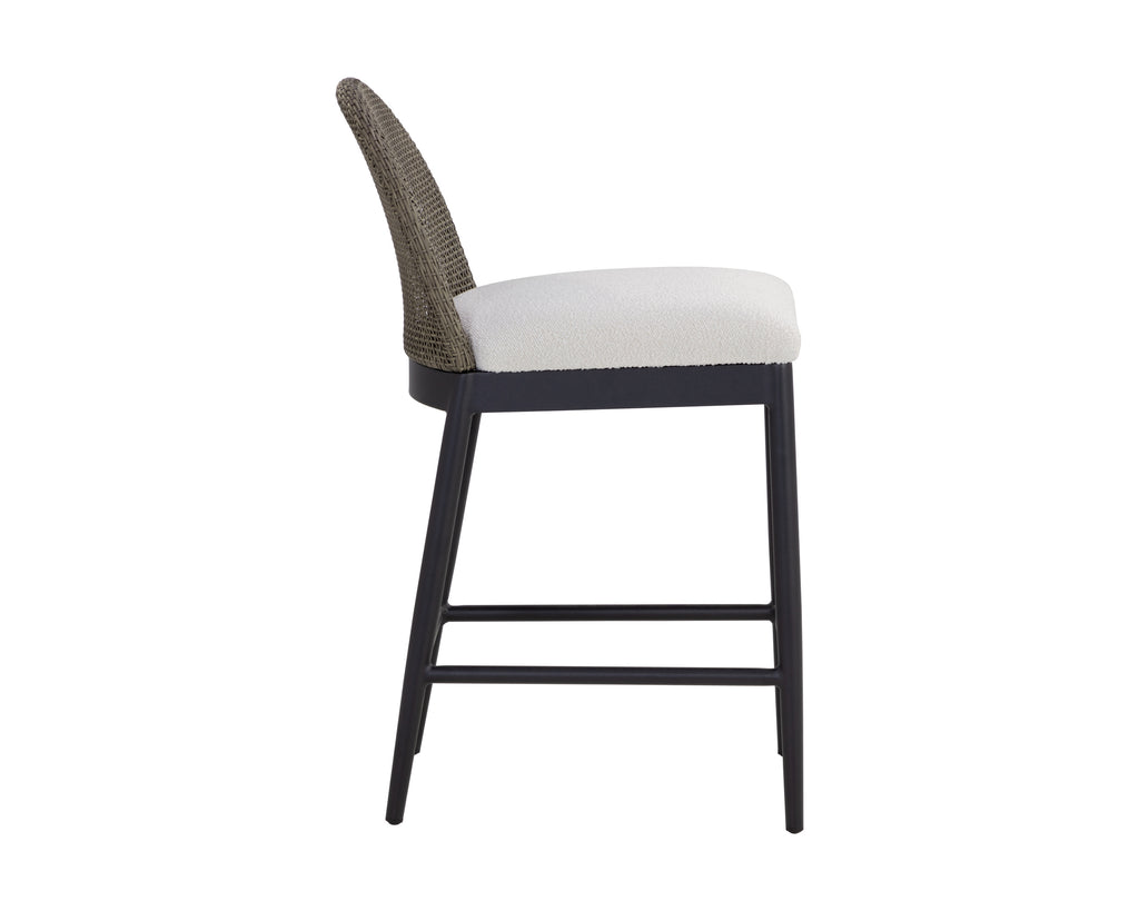 Calandri Counter Stool - Black - Louis Cream | Sunpan Furniture - 111683