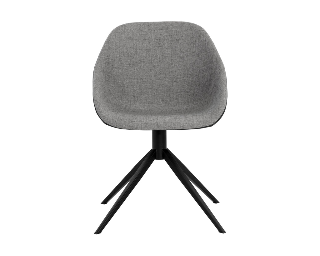 Mccoy Swivel Dining Chair - November Grey / Nightfall Black | Sunpan Furniture - 108011