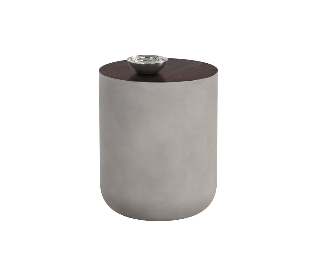 Diaz End Table - Grey - Wood Grain Brown | Sunpan Furniture - 107197