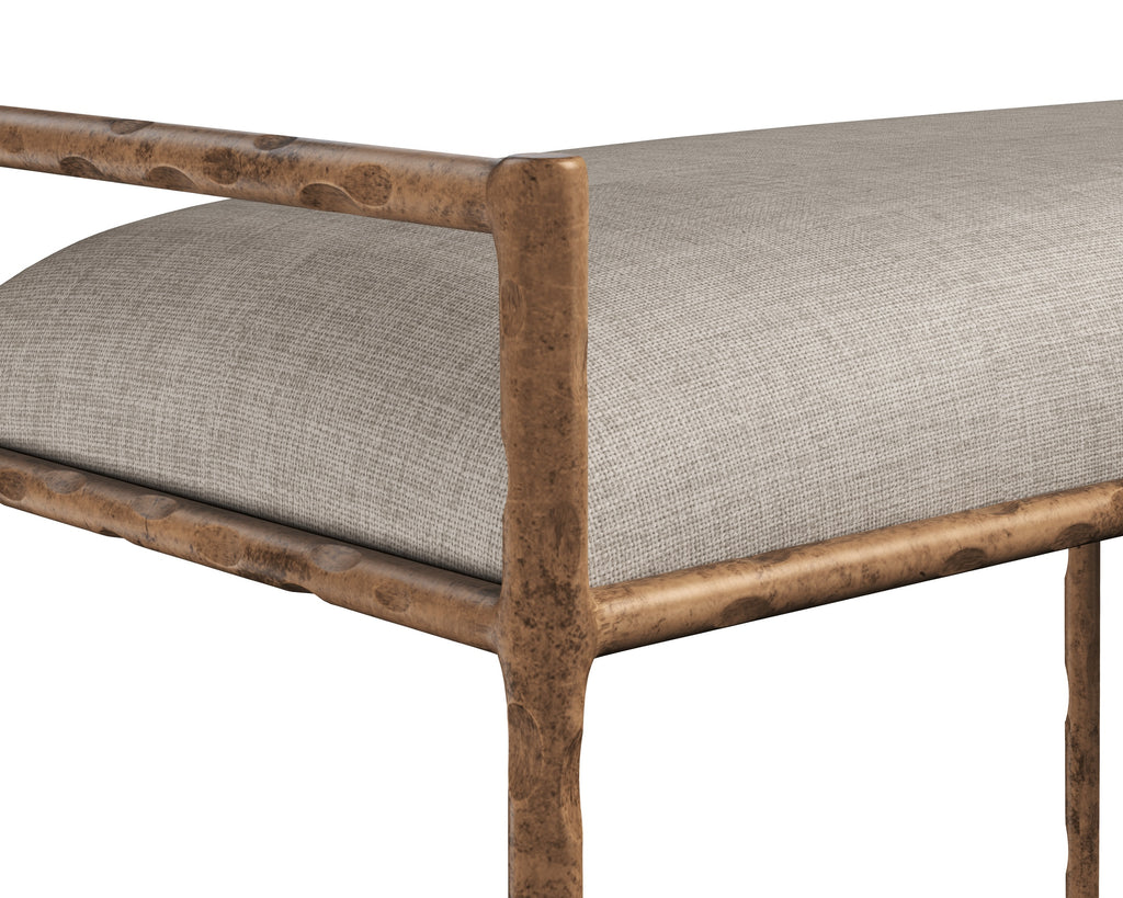 Esai Bench - Zenith Taupe Grey | Sunpan Furniture - 110136