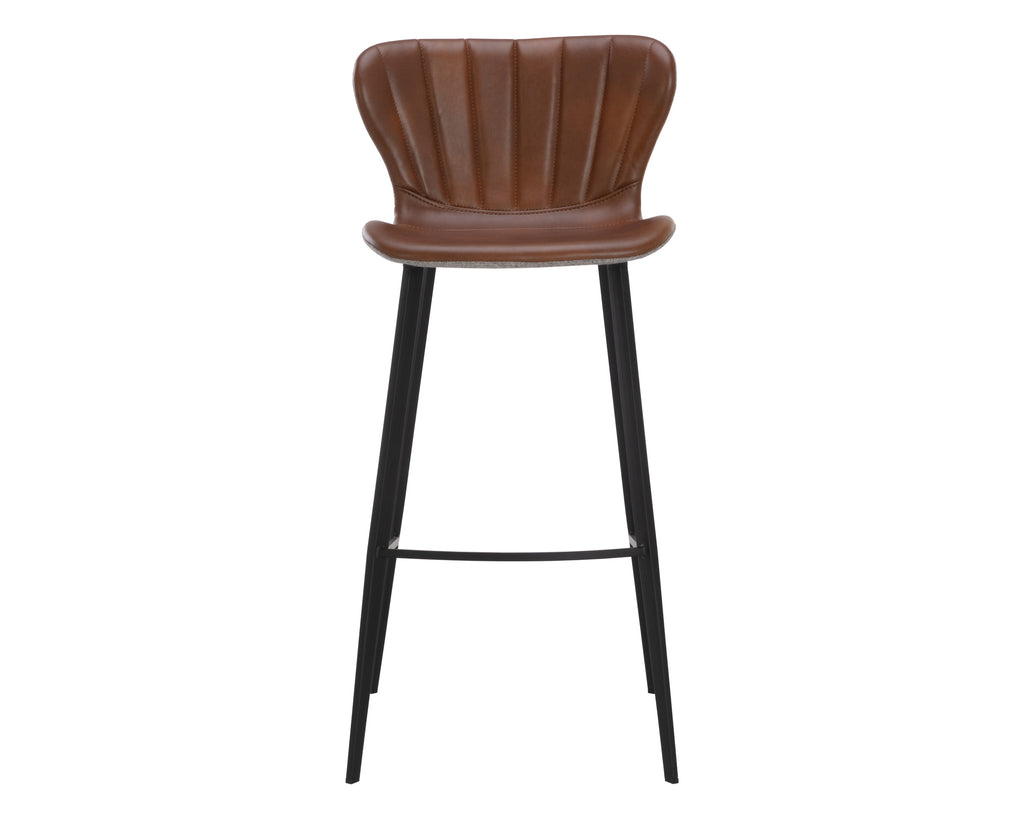 Arabella Barstool - Bravo Cognac / November Grey | Sunpan Furniture - 109539