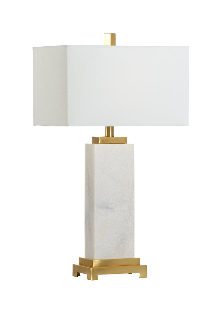 White Kennedy Marble Lamp | Chelsea Lighting - 69959F