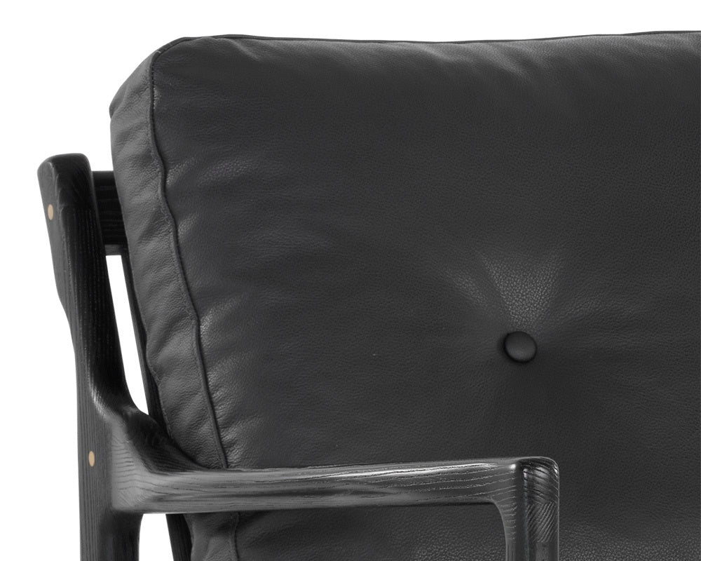 Gilmore Lounge Chair - Black - Black Leather | Sunpan Furniture - 106691