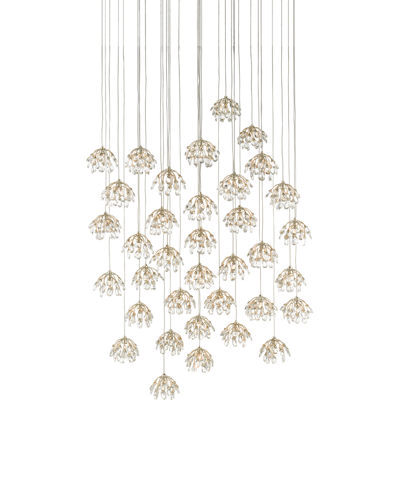 Currey & Co Crystal Bud 36-Light Round Multi-Drop Pendant | 9000-0673