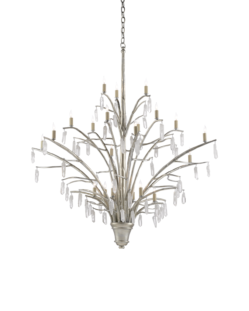 Currey & Co Raux Silver Chandelier | 9000-0508