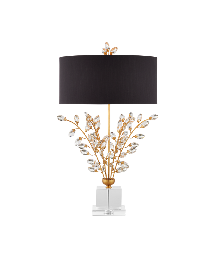 Currey & Co Forget-Me-Not Gold Table Lamp | 6983