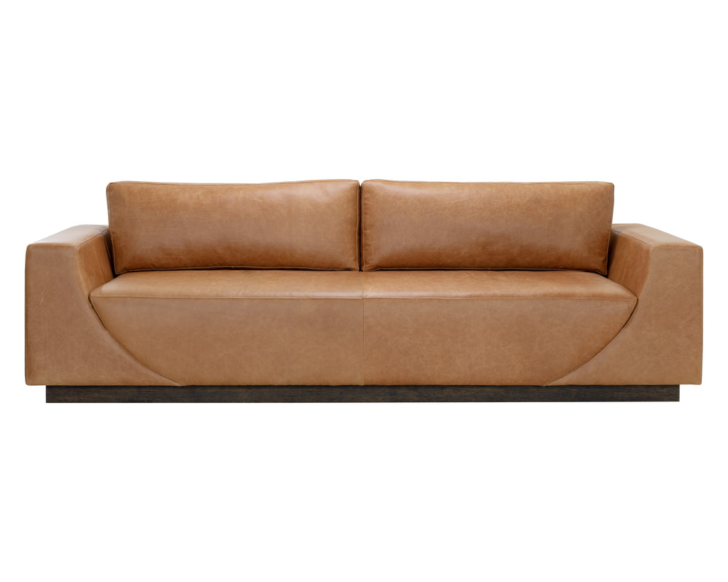 Anakin Sofa - Dark Brown - Tuscany Cognac Leather | Sunpan Furniture - 111218