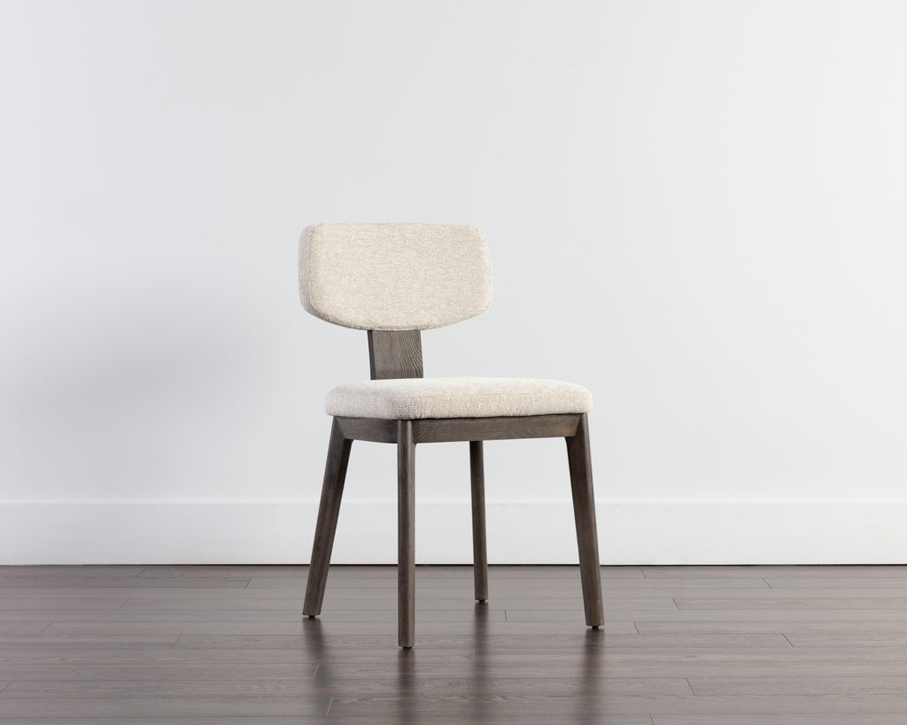 Rickett Dining Chair - Dark Brown - Dove Cream | Sunpan Furniture - 107881