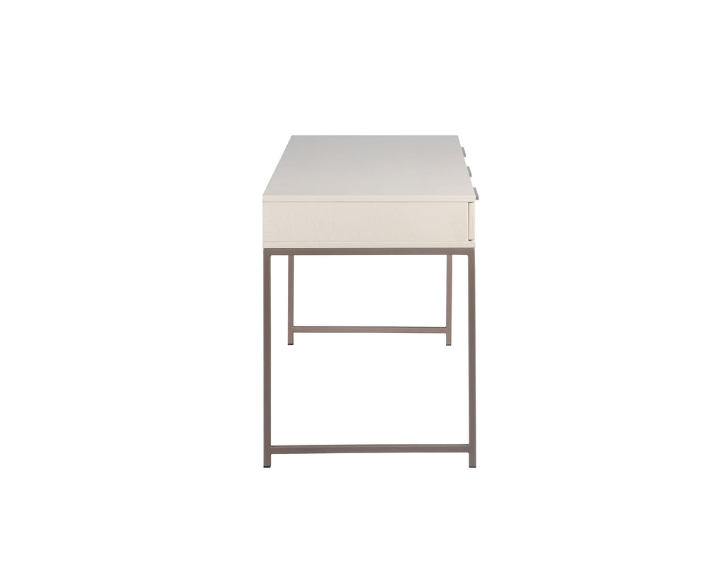 Rebel Desk - Champagne Gold - Cream | Sunpan Furniture - 108077