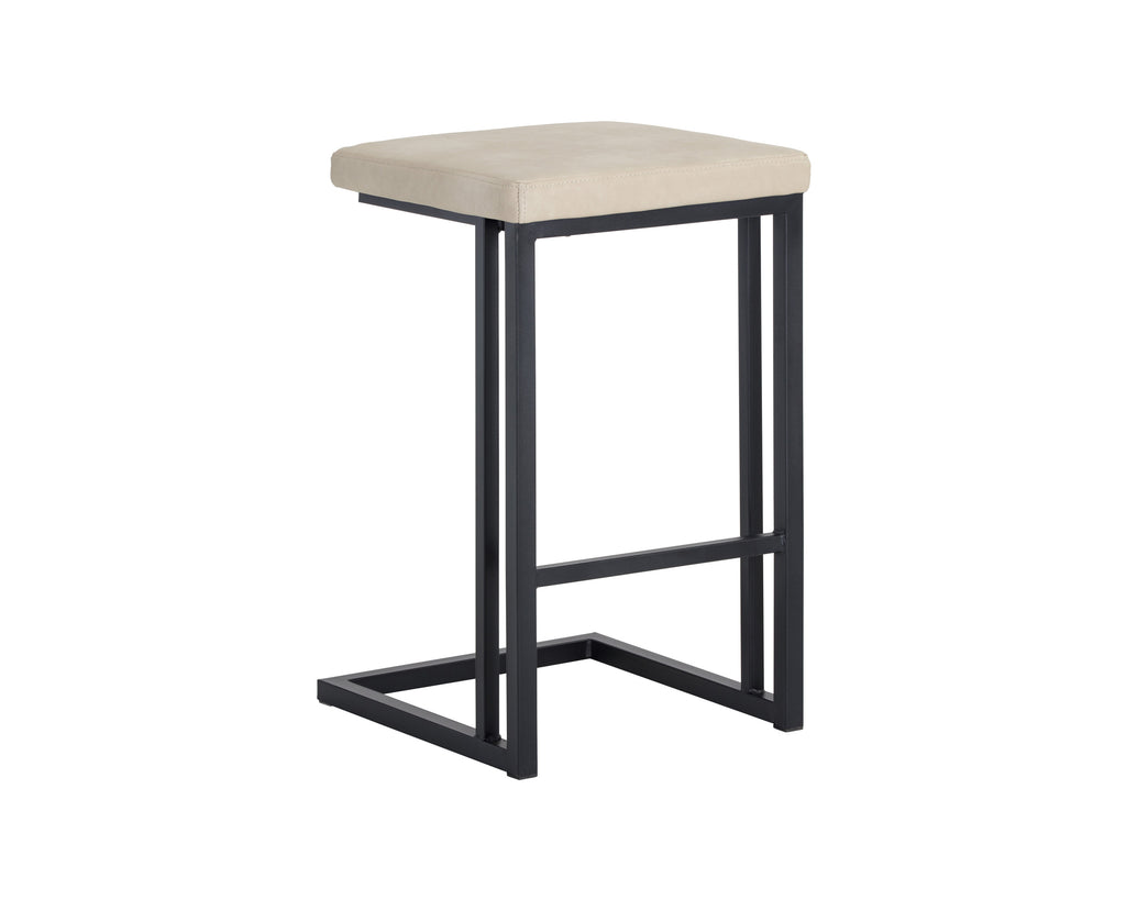 Boone Counter Stool - Black - Bravo Cream | Sunpan Furniture - 104958