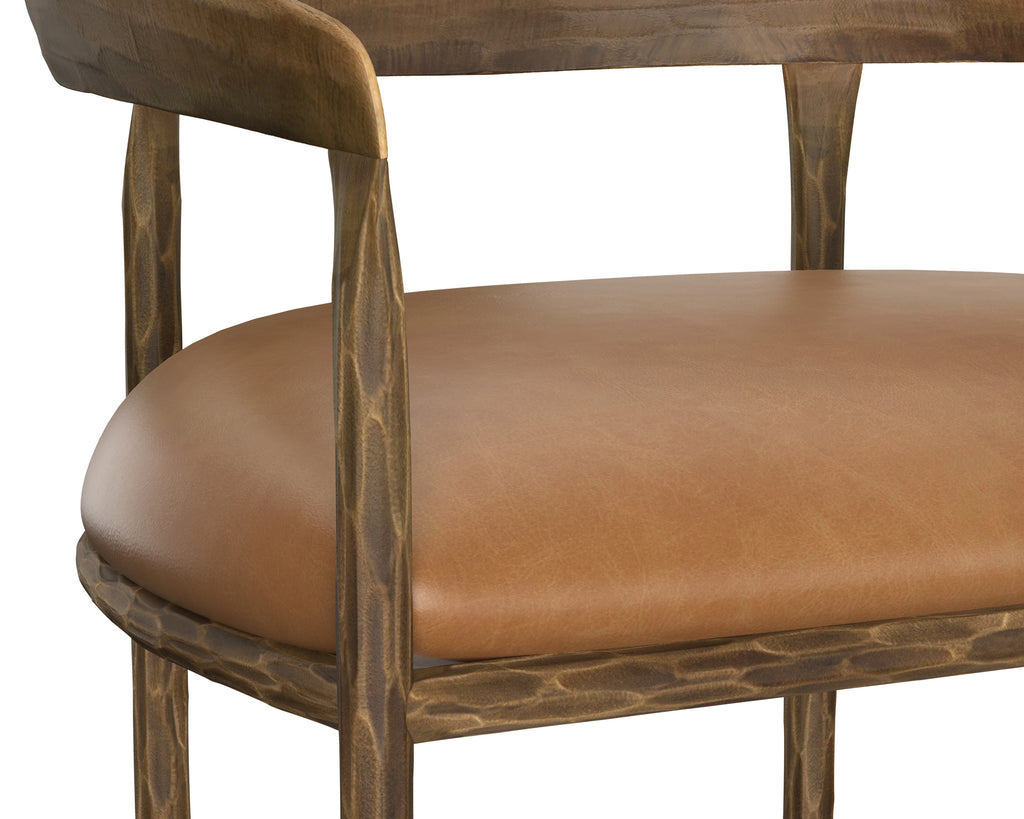 Zanatta Barstool - Tan Leather | Sunpan Furniture - 111798