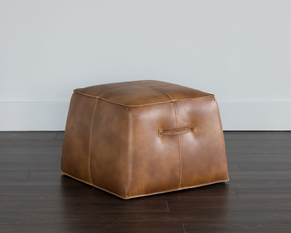 Aspen Ottoman - Tobacco Tan | Sunpan Furniture - 102832