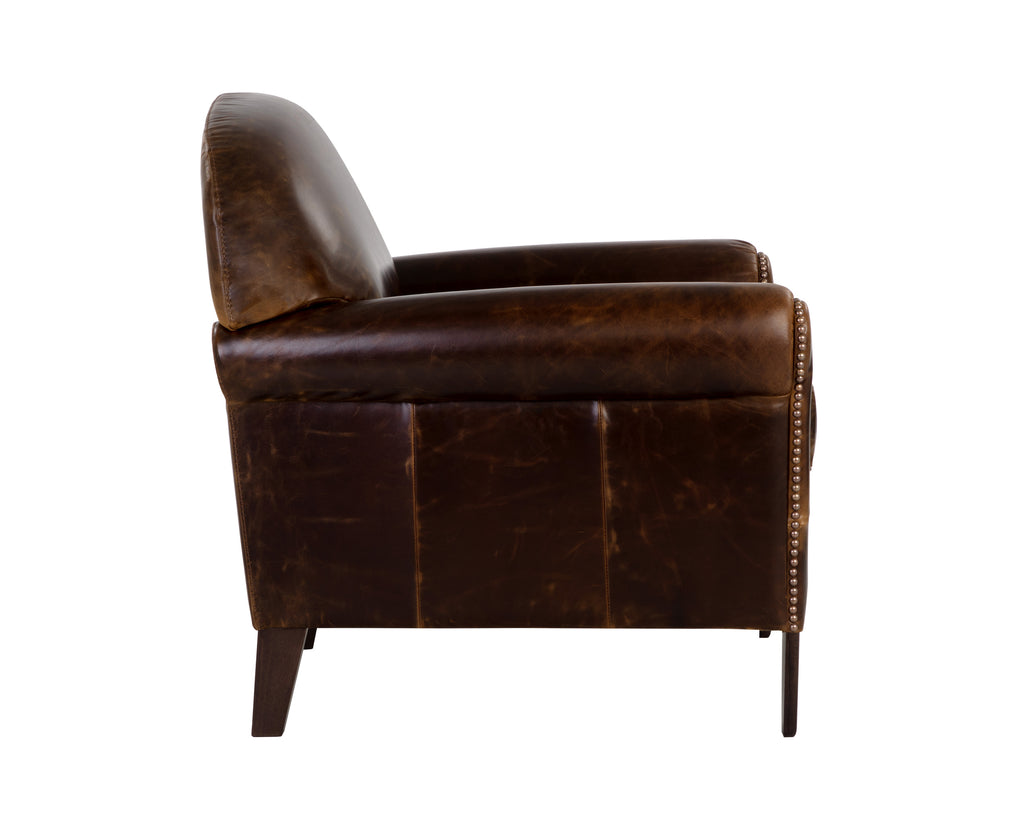 Bastoni Lounge Chair - Chocolate Leather | Sunpan Furniture - 109010