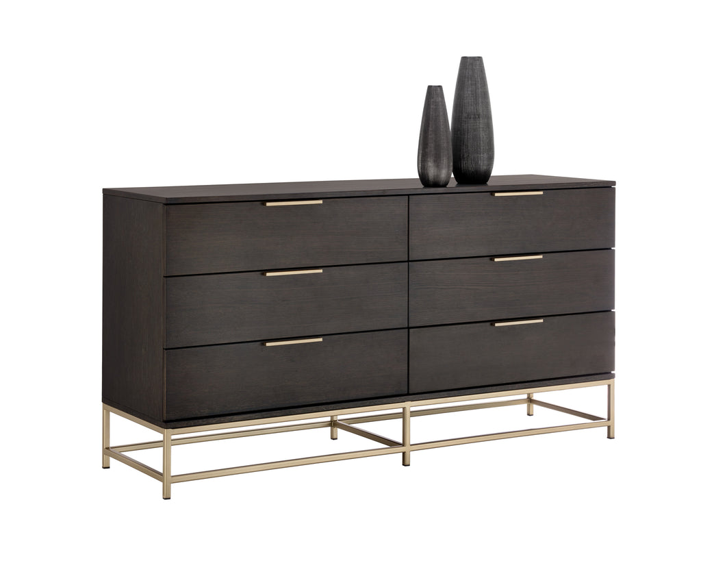 Rebel Dresser - Small - Gold - Charcoal Grey | Sunpan Furniture - 104609